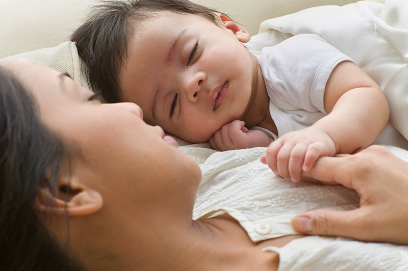 cute babies with mom
