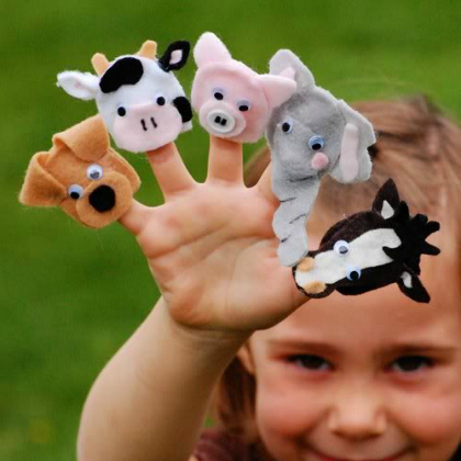 Preschool Kids Finger Puppets Plush Dolls Family Story Children Baby Game CMAEK 